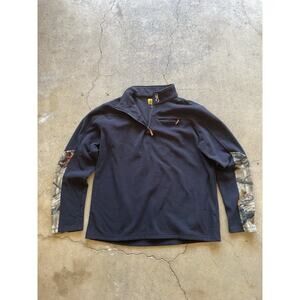 XXL - Browning Camo Quarter Zip Pullover black